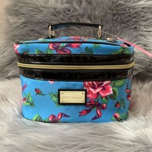 Betsey Johnson Rose Bouquet Print Makeup Bag